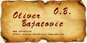 Oliver Bajatović vizit kartica